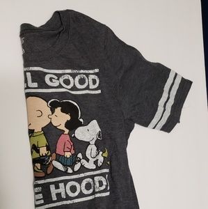 Peanuts Baseball type tee